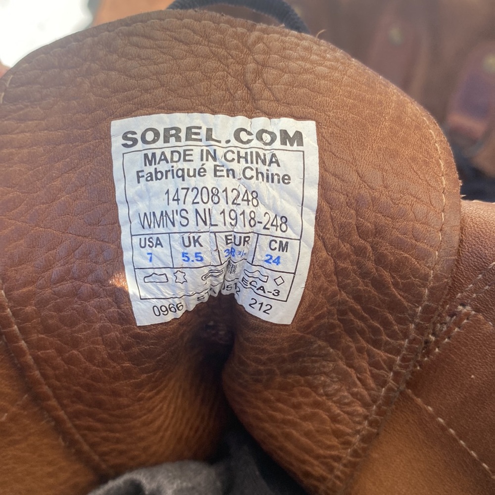 SOREL Joan of Arctic Wedge  Suede & Leather Lace Up Knee High Size 7 - Picture 13 of 13